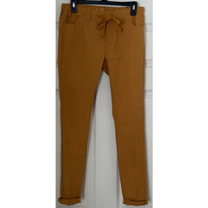 Women's Roma Studio Mustard Skinny Roll Cuff Pants XL